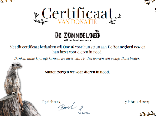 Certificaat zonnegloed